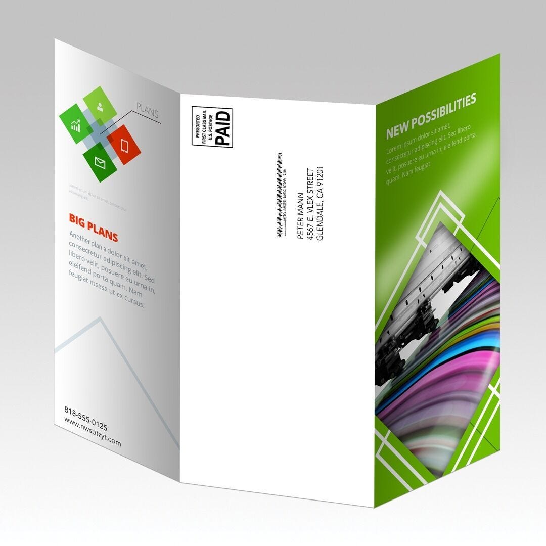 Direct Mail Tri-Fold Brochures & Flyers