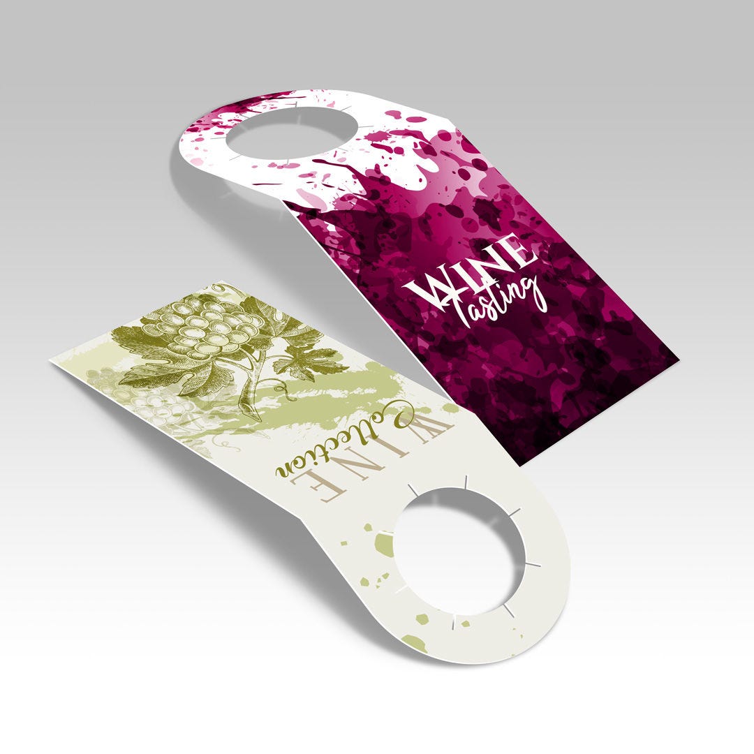 Custom Bottle Neck Hang Tags