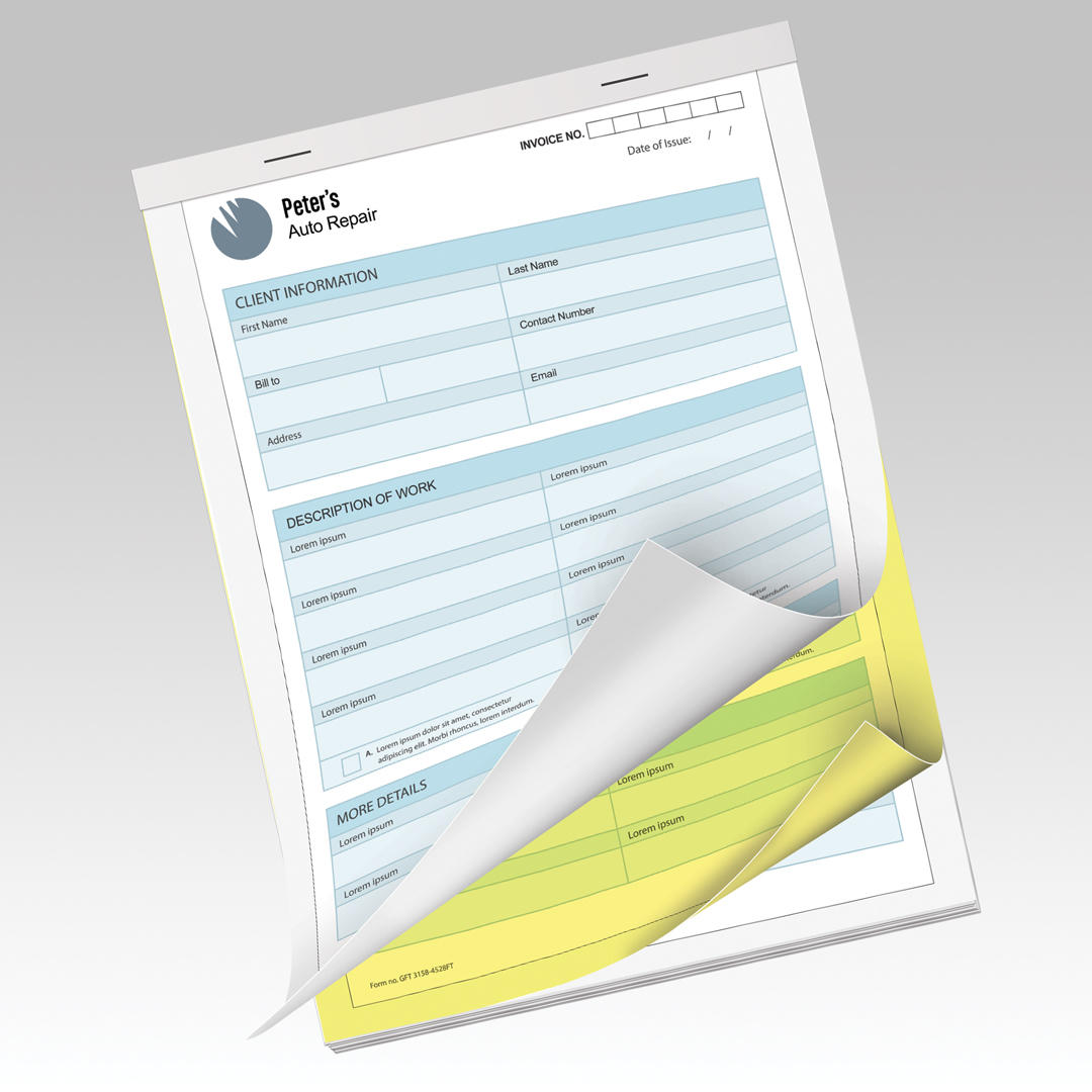 2-Part NCR Forms With Wrap Around Cover