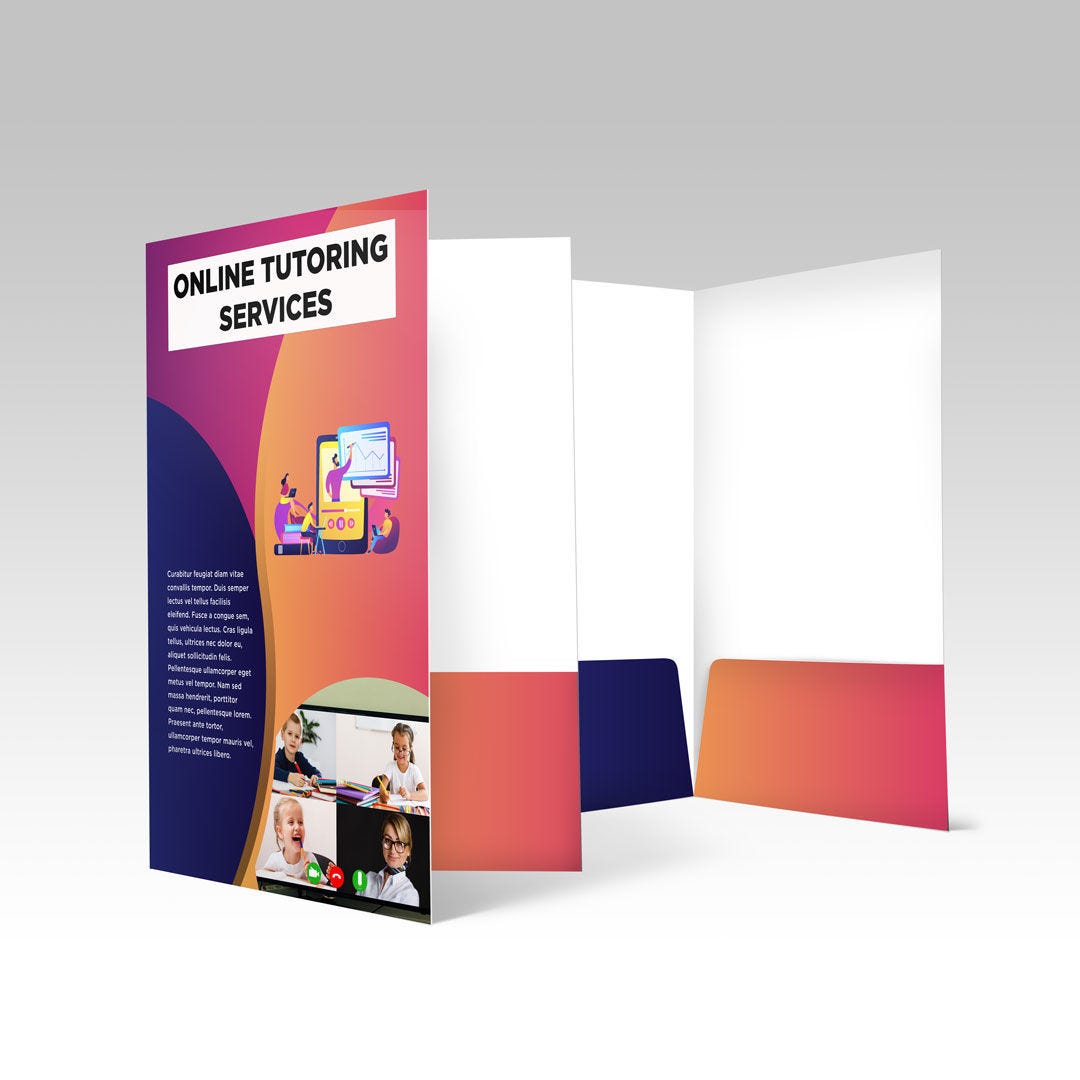 Custom 5.25x10.5 Presentation Folders