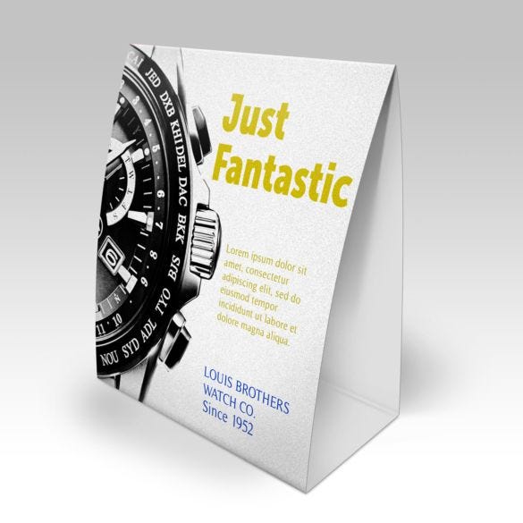 Pearl Metallic Table Tents
