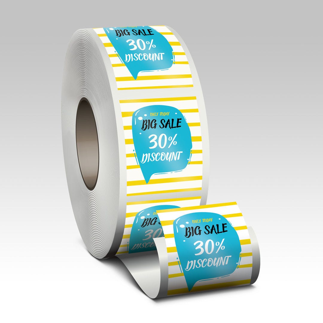 Custom Semi-Gloss Roll Labels