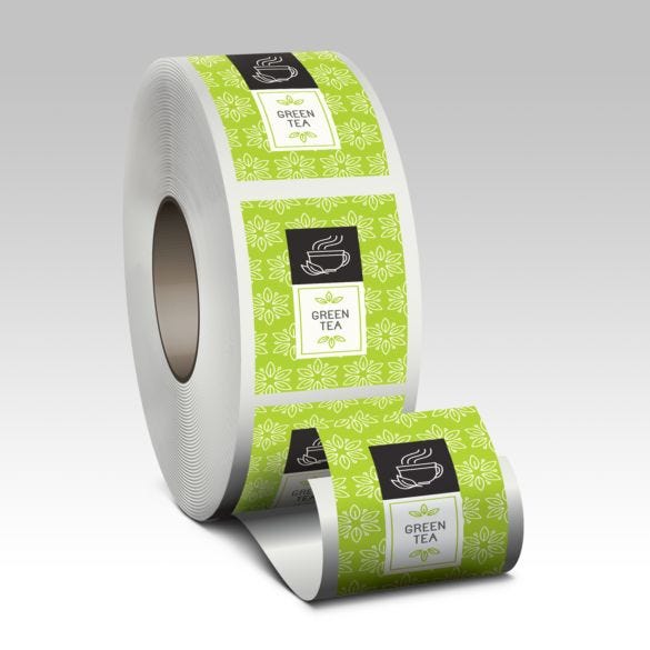 Custom Rectangle Roll Labels