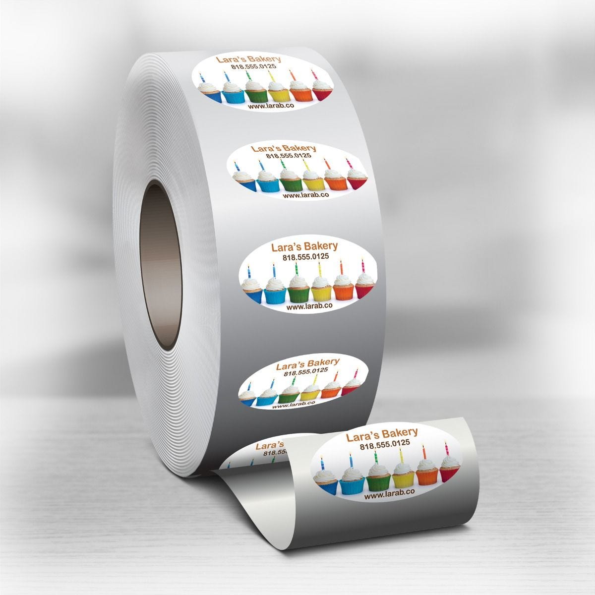 Custom White BOPP Roll Labels