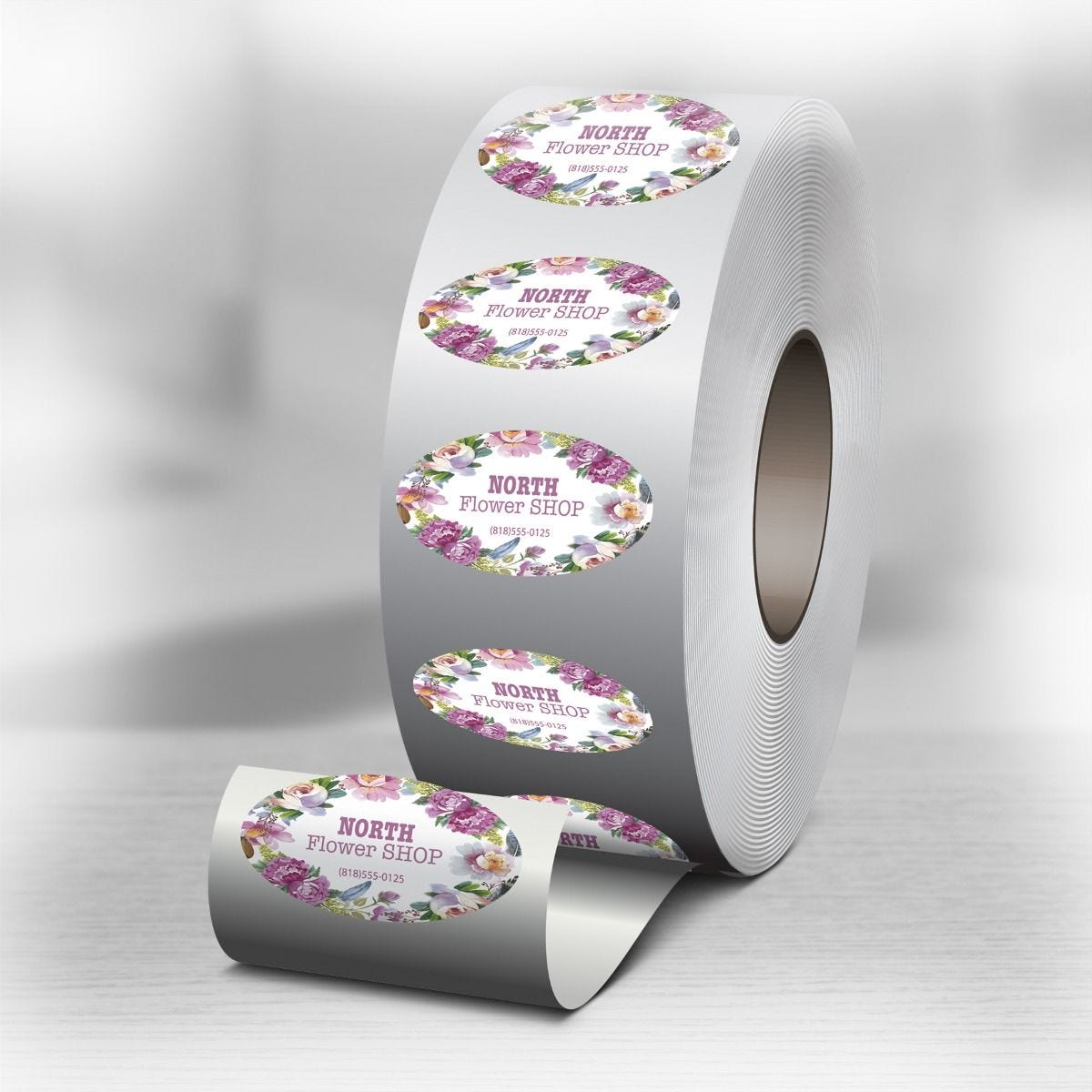 Custom Oval Roll Labels