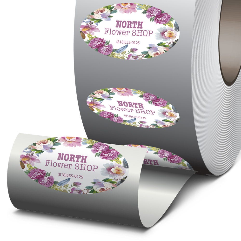 Custom Oval Roll Labels