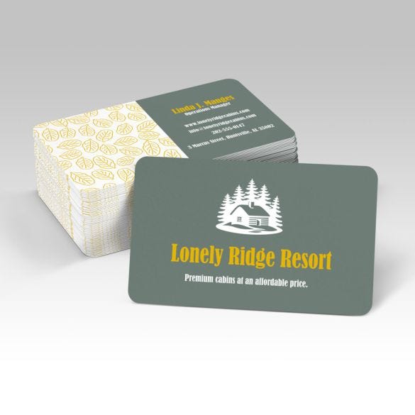 Round 4 Corner Business Cards