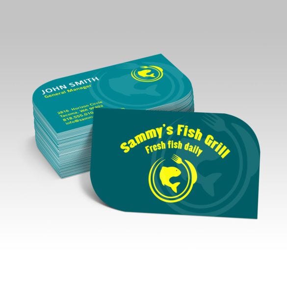 Leaf-Shaped Business Cards