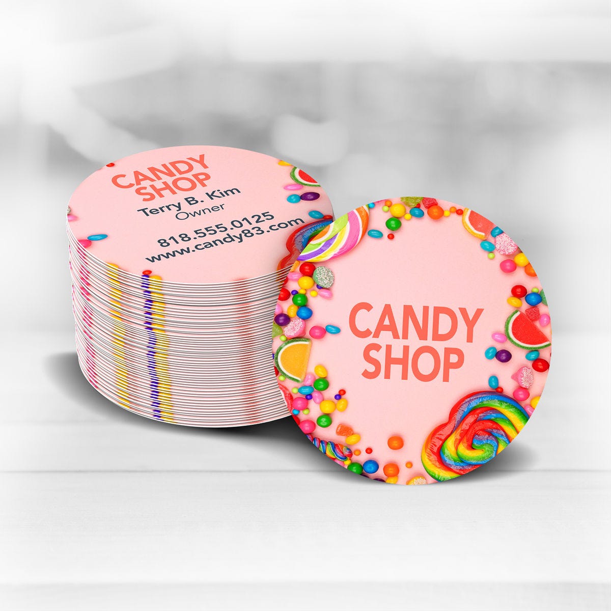Custom Circle Business Cards