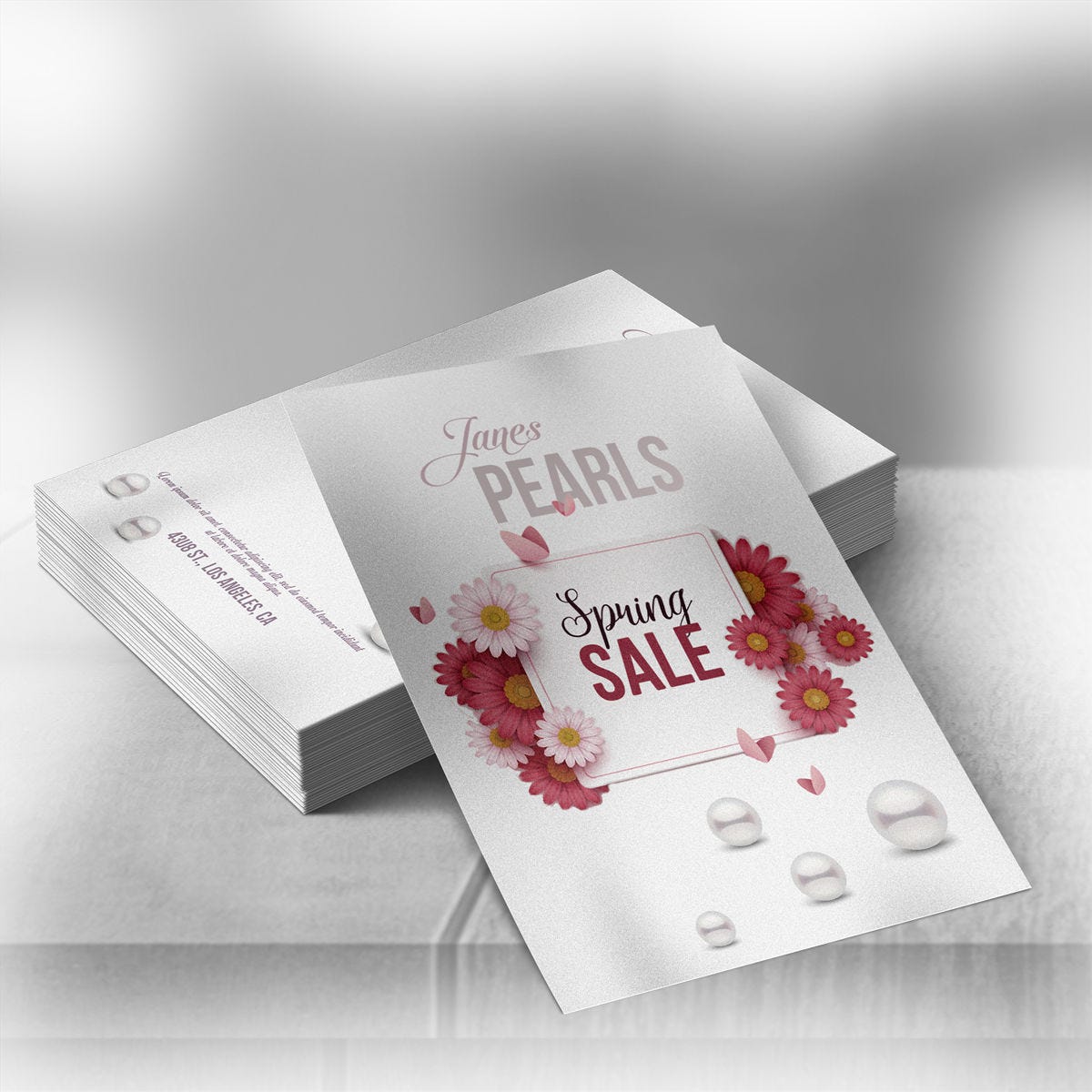 Pearl Metallic Announcement Cards