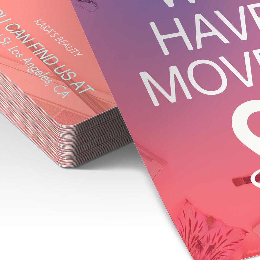 Rounded Corner Announcement Cards
