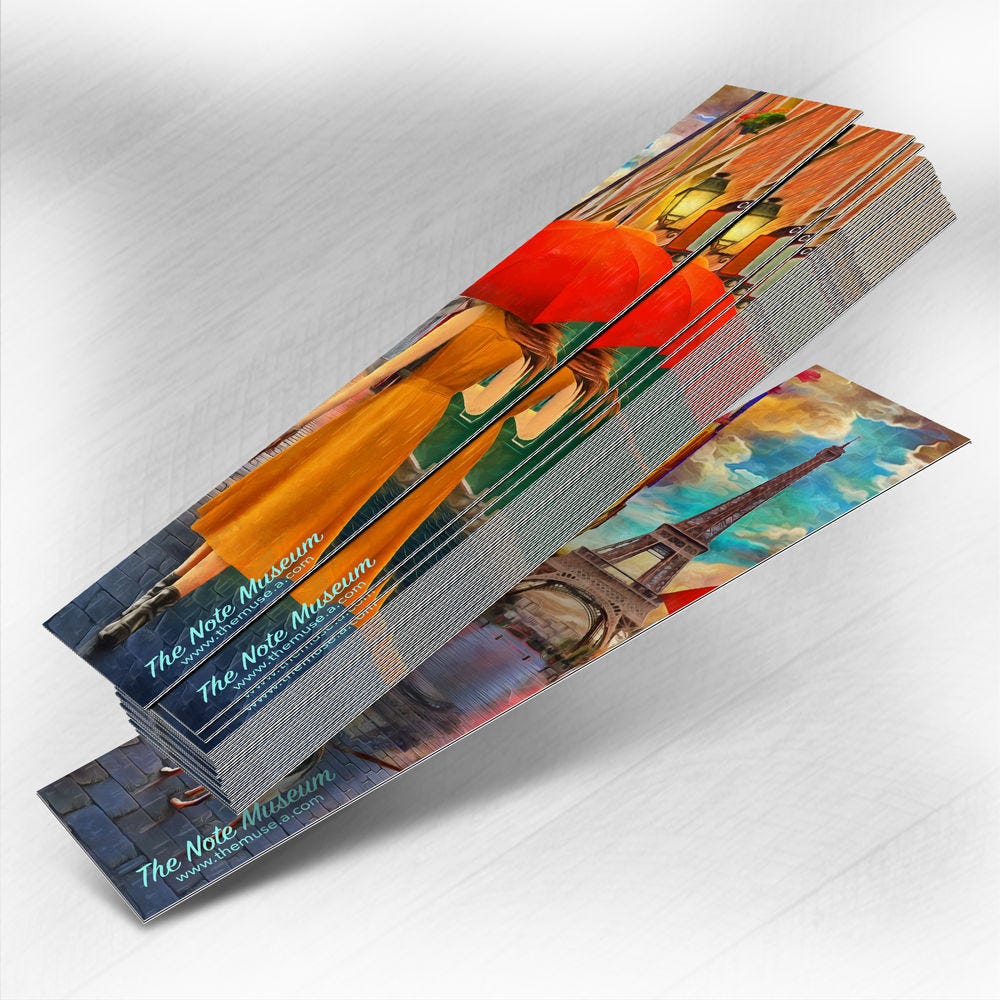 Custom Black Edge Bookmarks