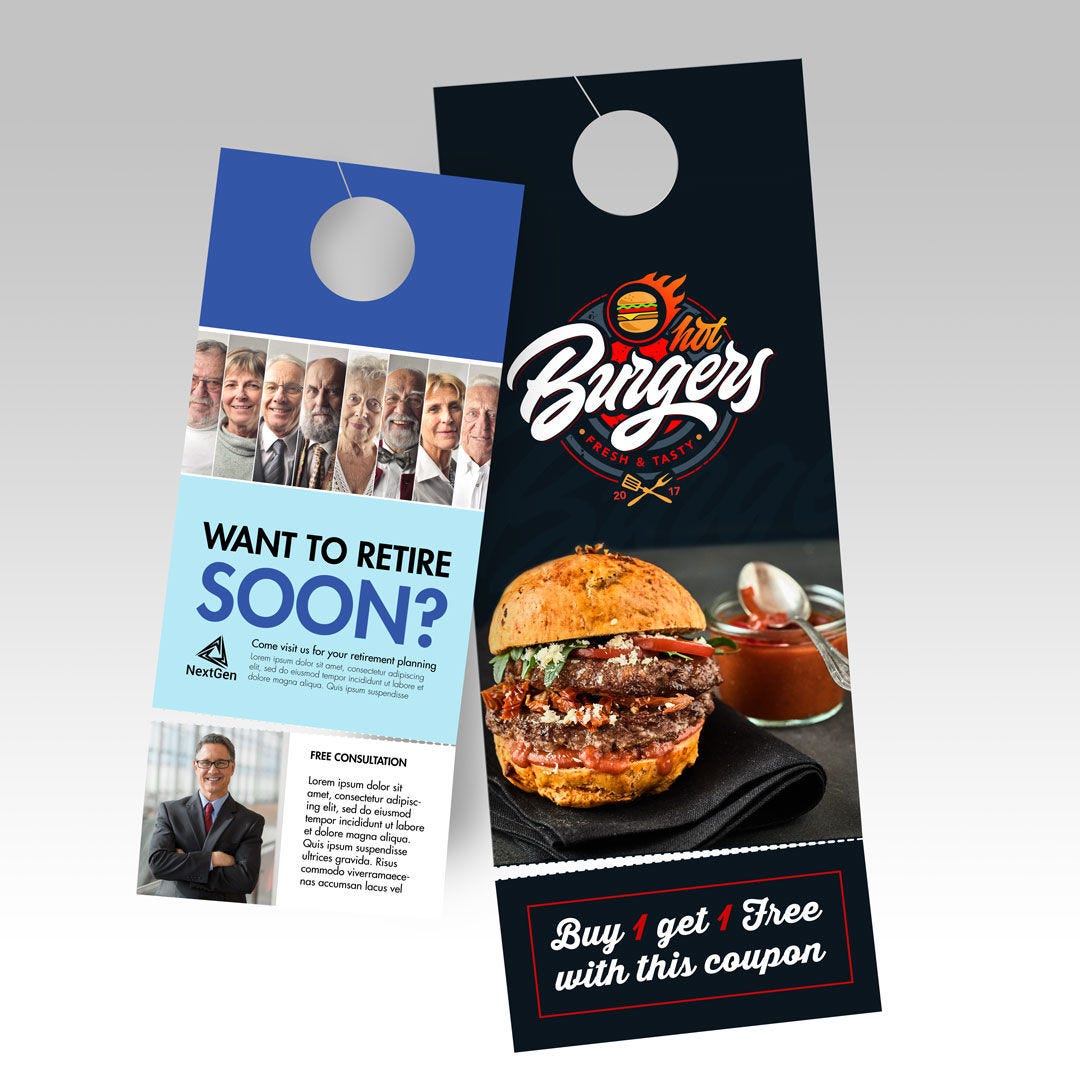 Custom Tear-Off Door Hangers